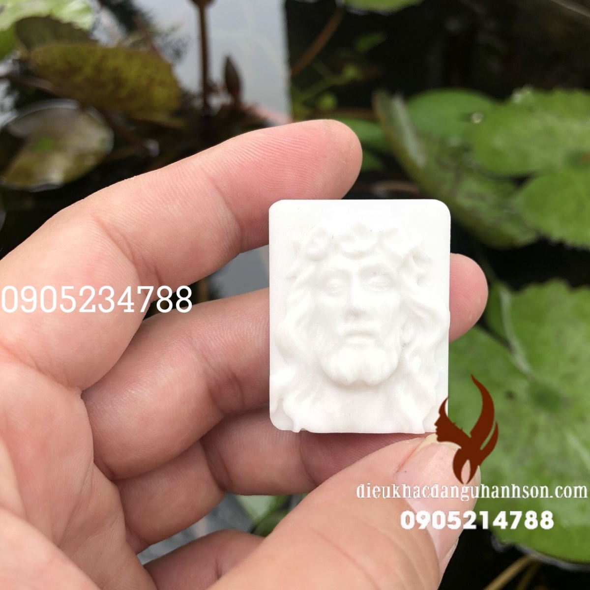 Mặt dây chuyền Chúa Giêsu Ngọc Non Nước tự nhiên (Mã sản phẩm: CG15)