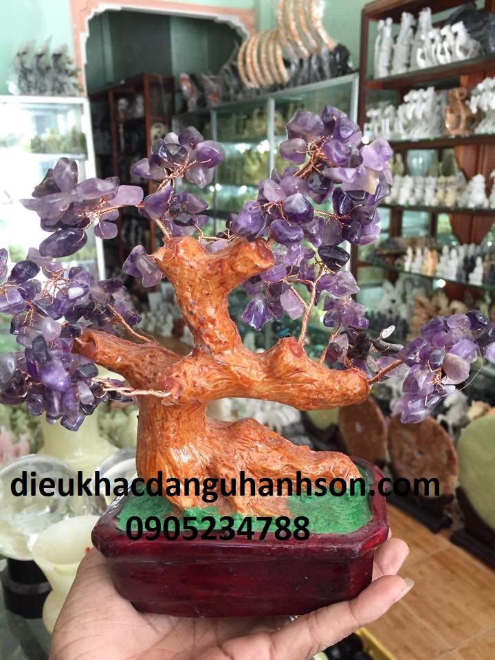 Cây Tài Lộc Đá Thạch Anh tím TL02