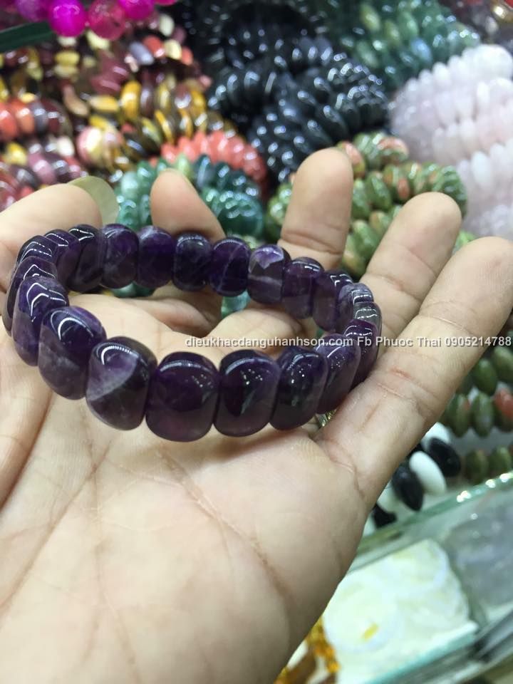 Vòng đeo tay thạch anh tím