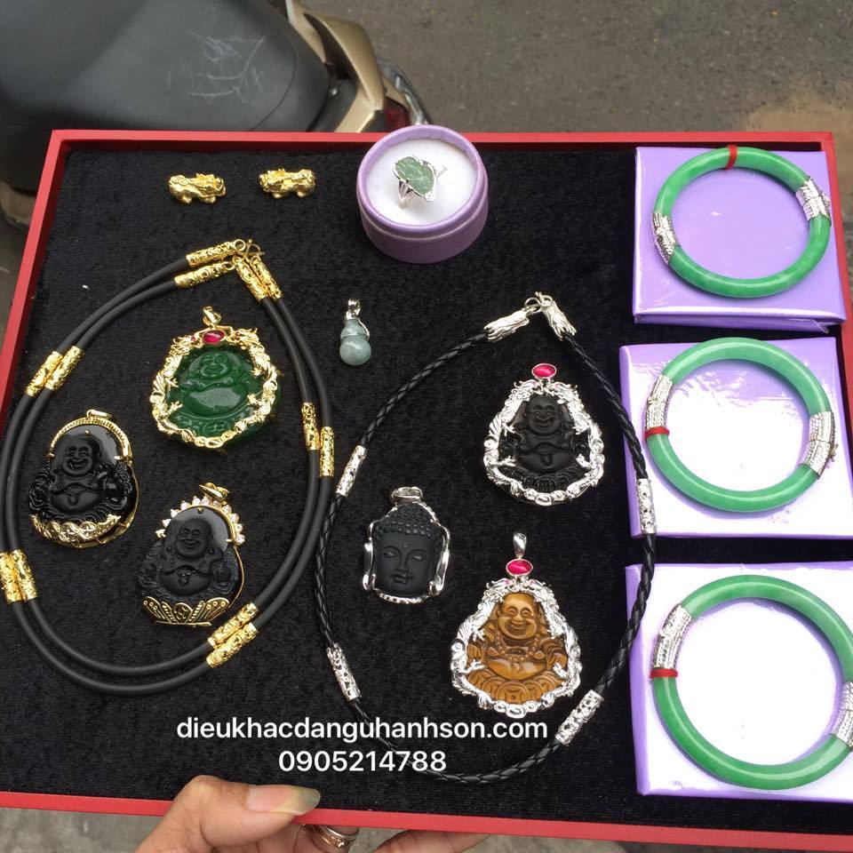 Mặt dây chuyền phật di lặc ốp vàng bạc MDL40