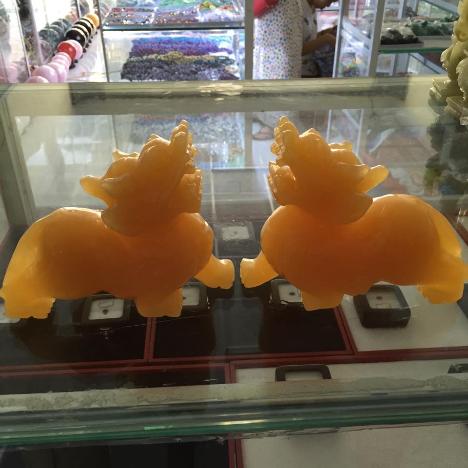 Tỳ hưu đá thạch anh vàng VPTH04