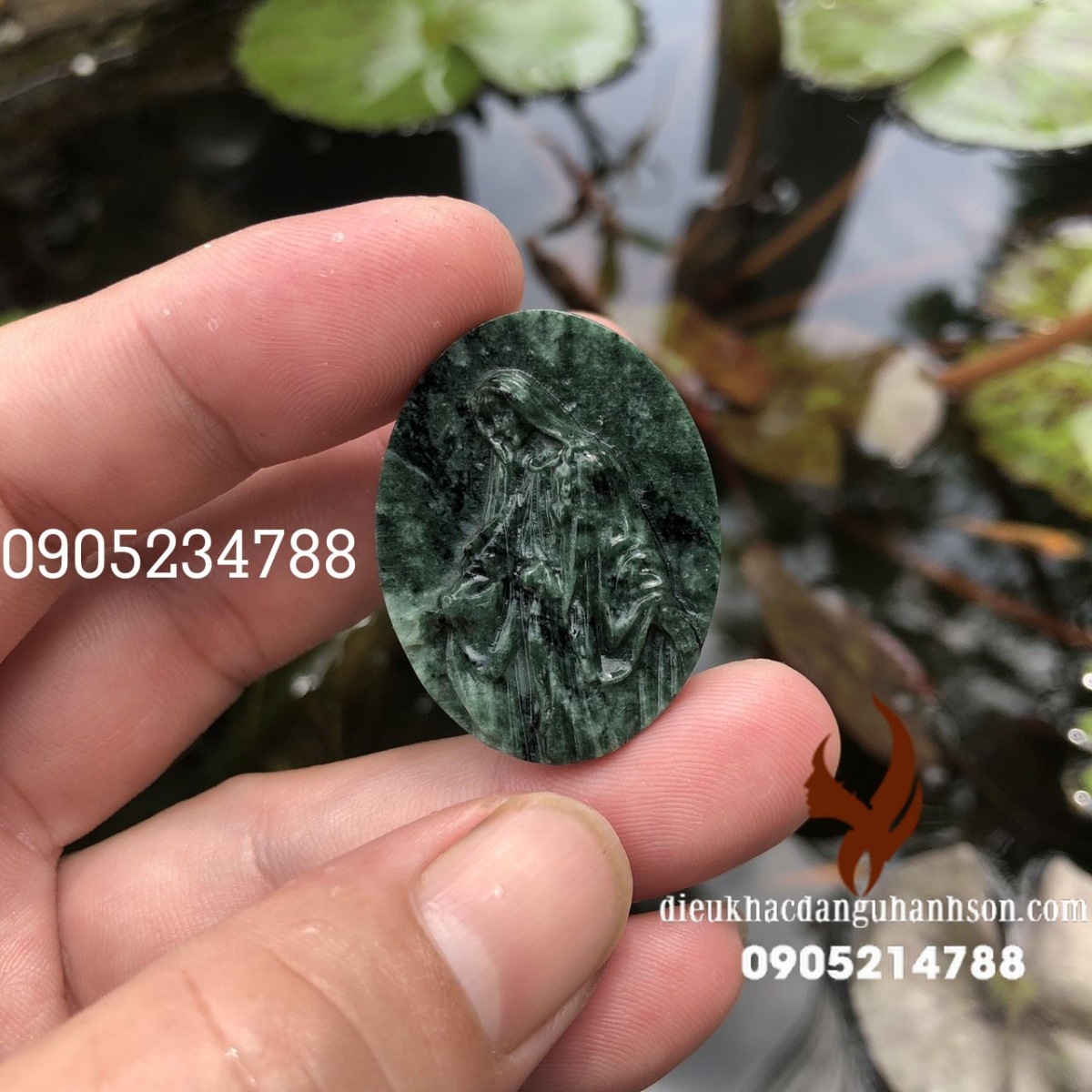 Mặt dây chuyền  Đức mẹ Ngọc Ấn độ tự nhiên (Mã sản phẩm: CG14)