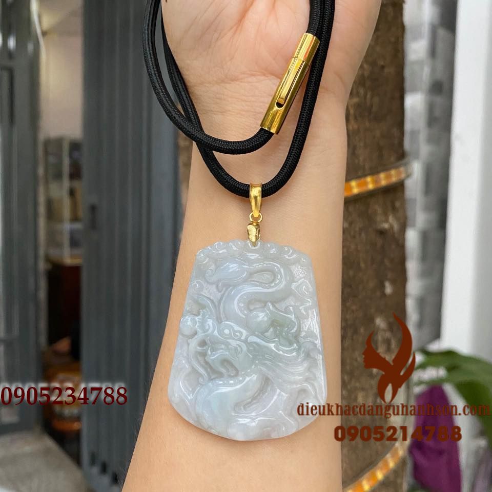 Bộ vòng cổ rồng ngọc cẩm thạch thiên nhiên (Mã sản phẩm: RP 95)