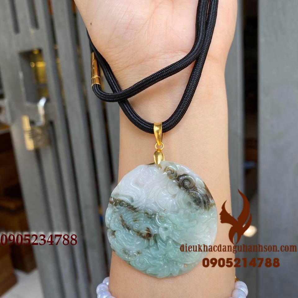 Bộ vòng cổ rồng ngọc cẩm thạch thiên nhiên (Mã sản phẩm: RP 96)