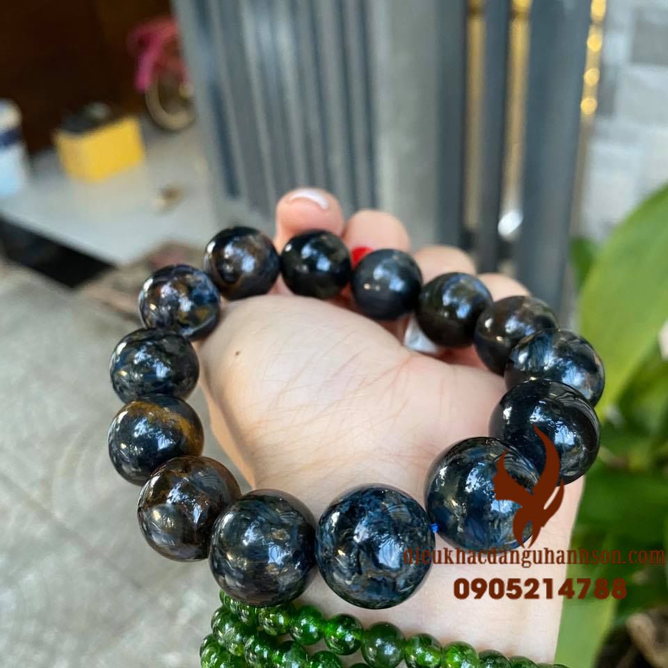 Vòng tay đá giông bão thiên nhiên size16 ly (Mã sản phẩm: VT39)
