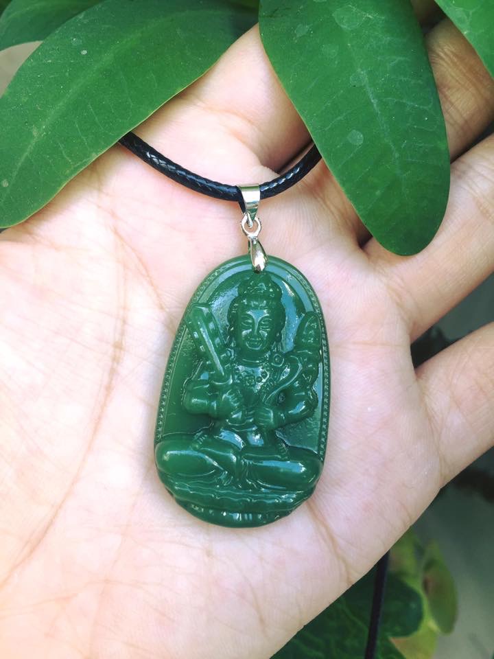 Phât Hư Không Tạng Đá Thạch anh xanh ( Sửu Và Dần) HKT09