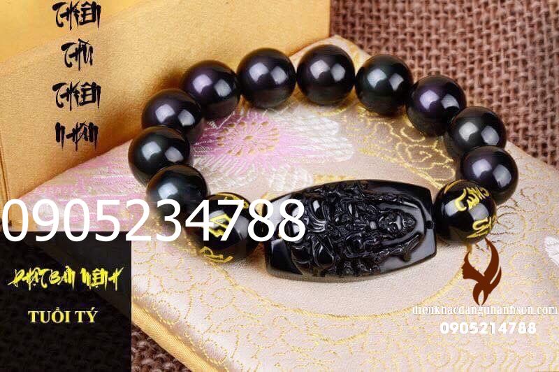 Vòng tay phật hộ mệnhThiên thủ thiên nhãn cho tuổi Tý (mã sản phẩm: PBM104)