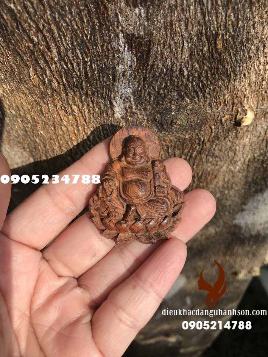 Mặt dây chuyền phật di lặc gỗ xưa (Mã sản phầm: GX05)