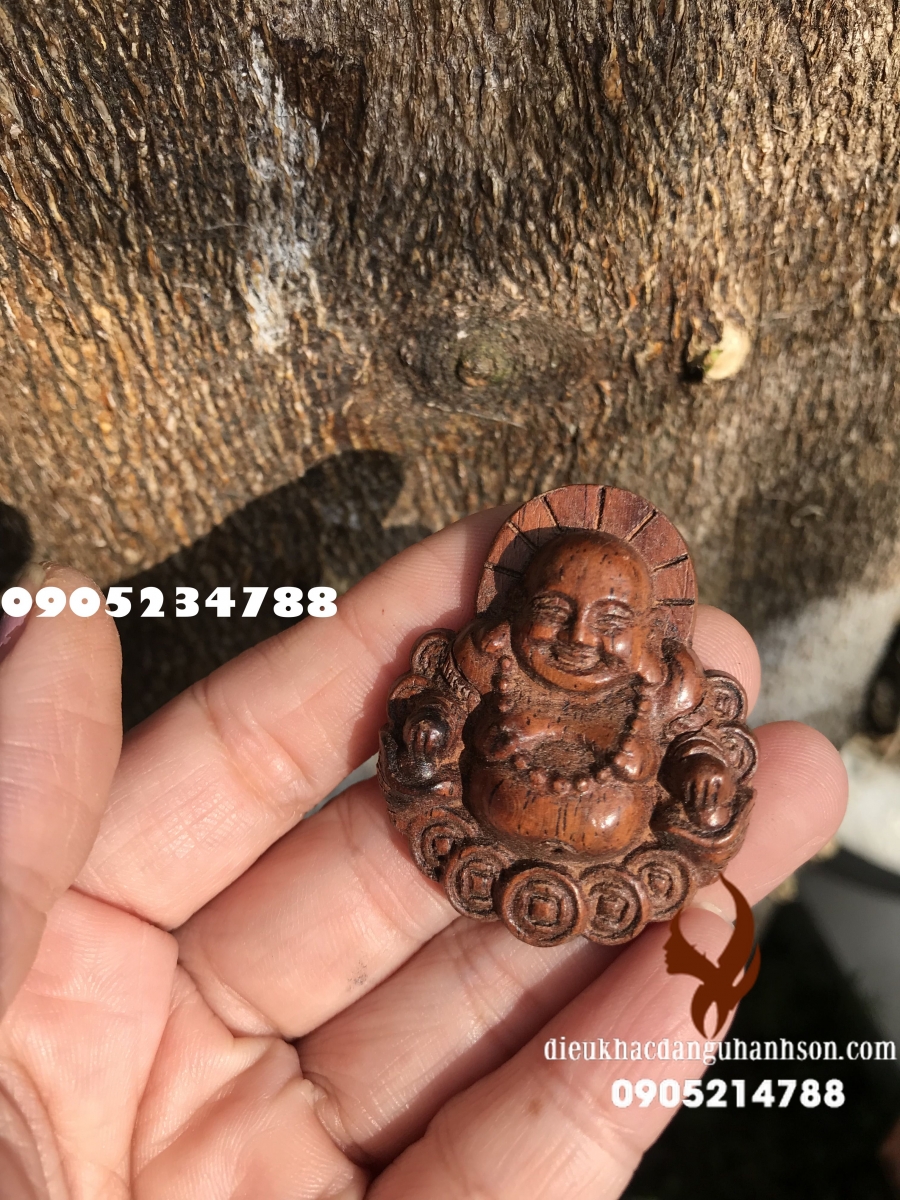 Mặt dây chuyền phật di lặc gỗ xưa (Mã sản phầm: GX06)