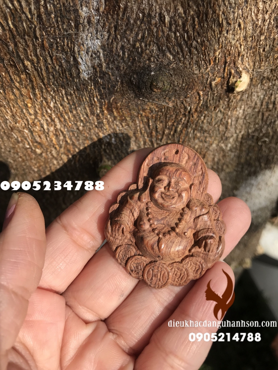 Mặt dây chuyền phật di lặc gỗ xưa (Mã sản phầm: GX07)