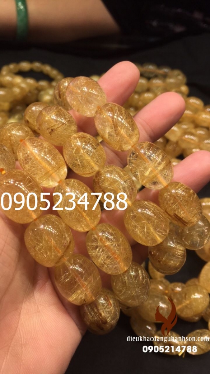 Lu Thống đá thạch anh tóc vàng tự nhiên (Mã sản phẩm: LT01)