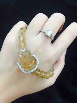 Vòng tay hồ ly Thạch anh vàng tự nhiên VTHL07