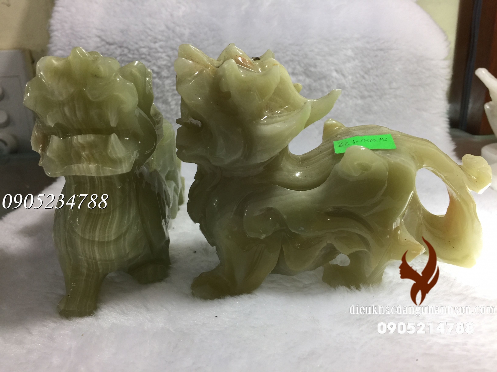 Tỳ hưu đá ngọc Pakistan tự nhiên size 15cm (Mã sản phẩm: VPTH10)