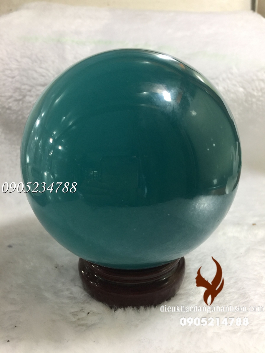 Quả cầu đá mắt mèo xanh dương QC21