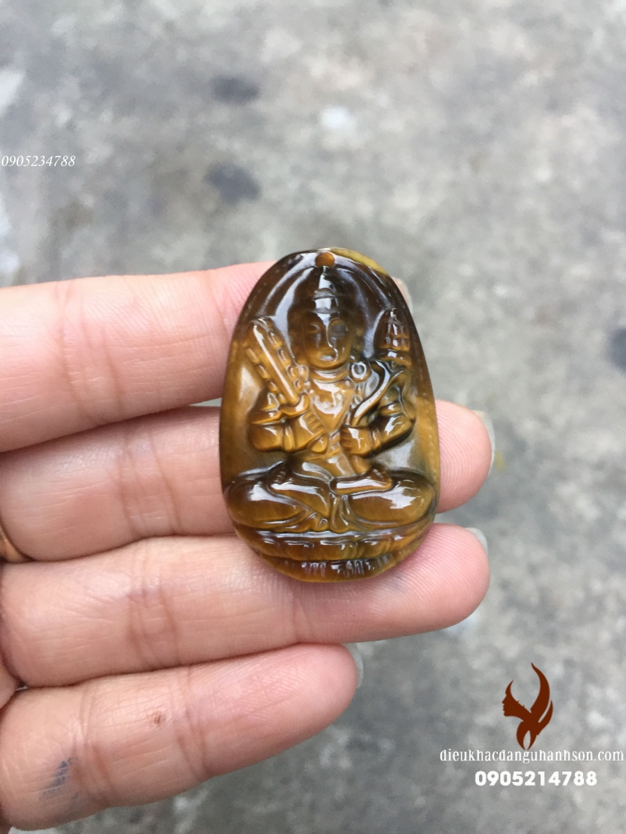 Mặt Dây Chuyền Phật Hư không tạng mắt hổ TT38