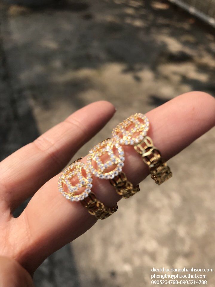 Nhẫn kim tiền vàng 18k (Mã sản phẩm: VB30)