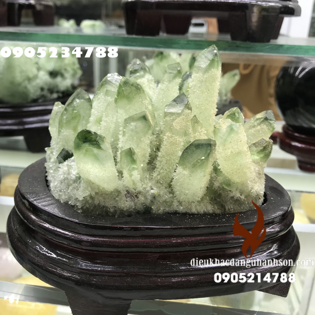 Hang động, bụi đá đá thạch anh xanh (Mã sản phẩm: HĐ03)
