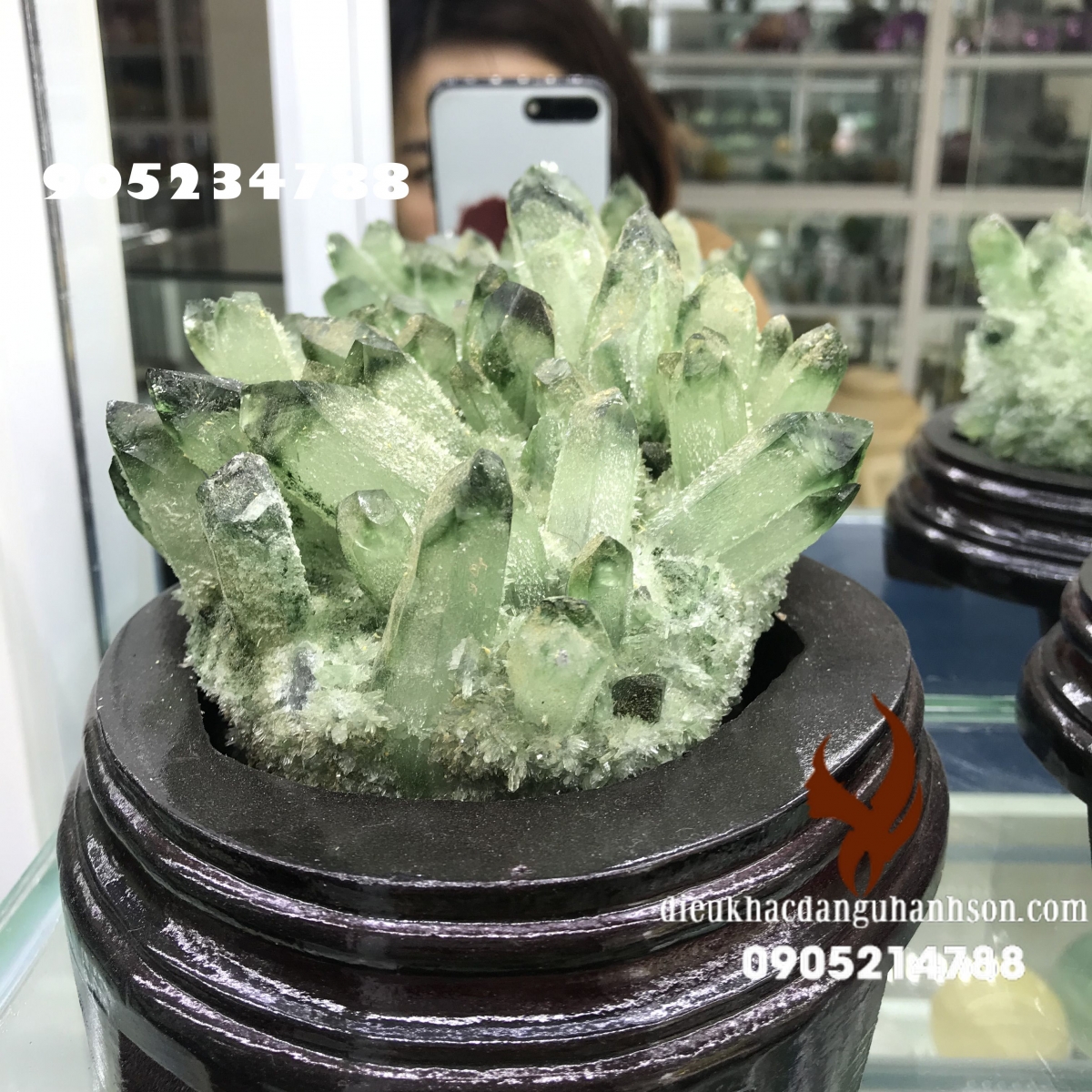 Hang động, bụi đá đá thạch anh xanh (Mã sản phẩm: HĐ04)