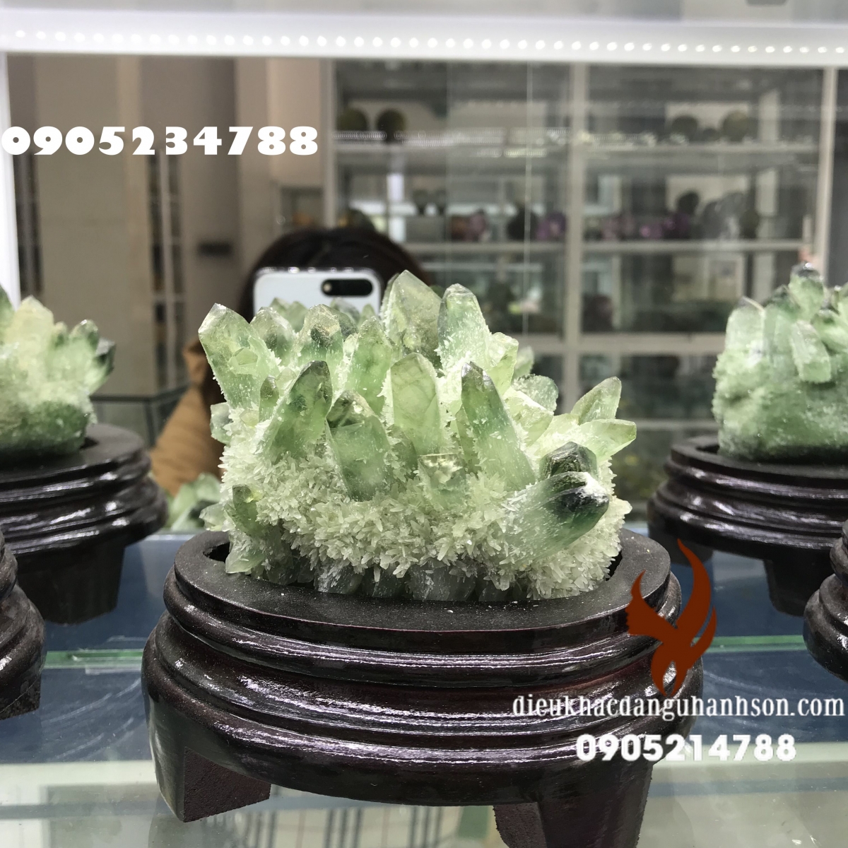 Hang động, bụi đá đá thạch anh xanh (Mã sản phẩm: HĐ05)