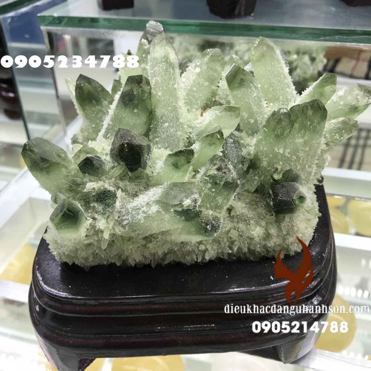 Hang động, bụi đá đá thạch anh xanh (Mã sản phẩm: HĐ06)