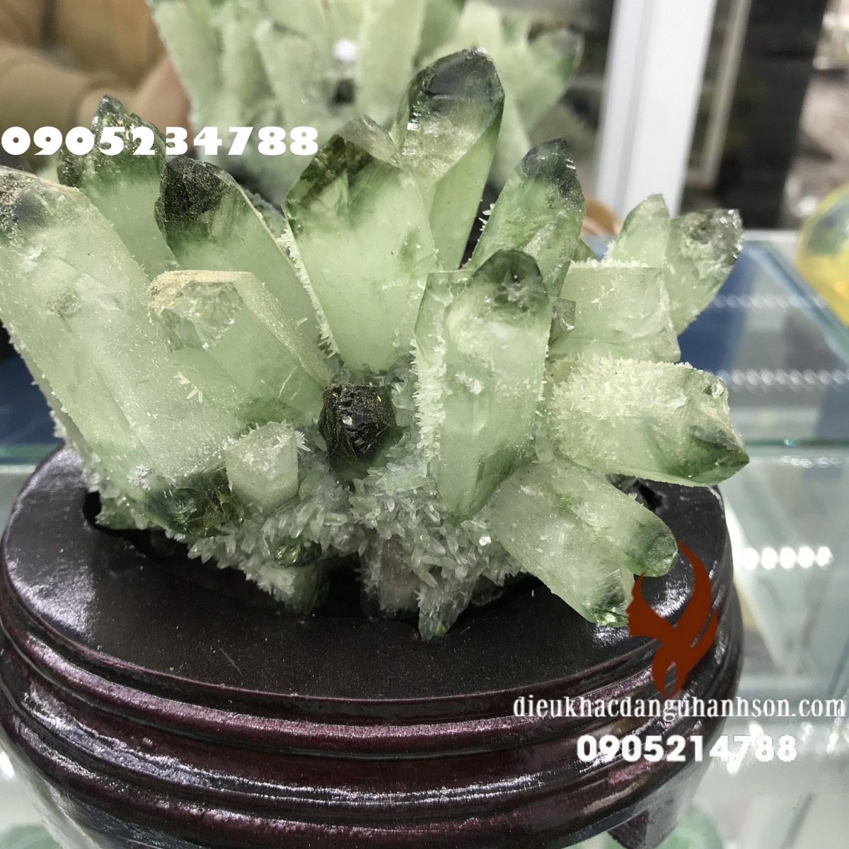 Hang động, bụi đá đá thạch anh xanh (Mã sản phẩm: HĐ06)