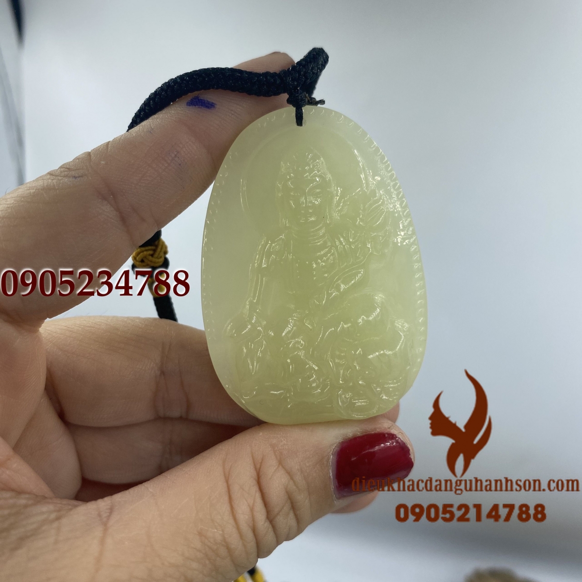 Mặt dây chuyền phật phổ hiền bồ tát ngọc onyx thiên nhiên (Mã sản phẩm: PH50)
