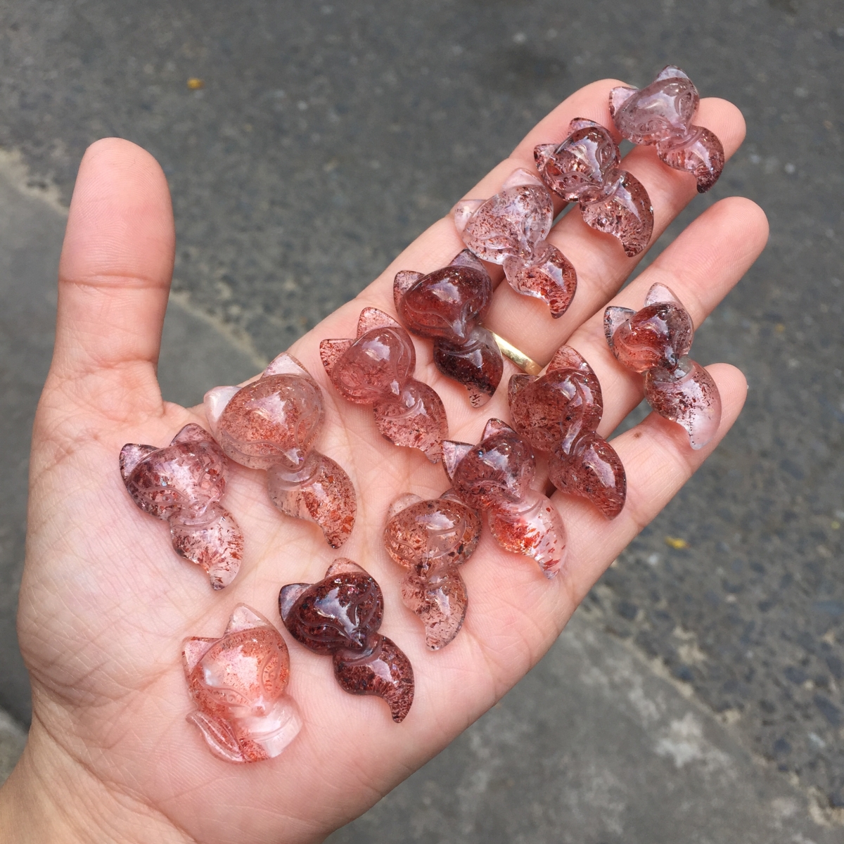 Hồ ly thạch anh ưu linh (dâu tây) HL04