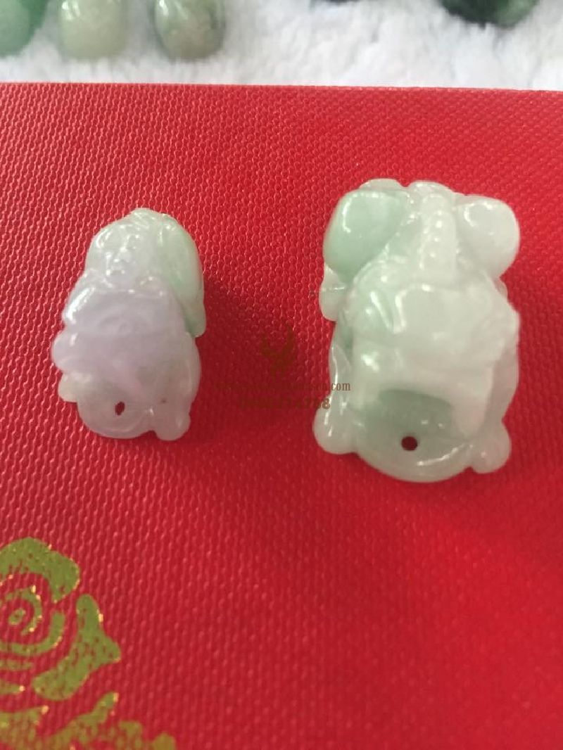 Combo Tỳ hưu làm mặt dây chuyền và nhẫn được làm từ đá ngọc cẩm thạch tự nhiên 100%
