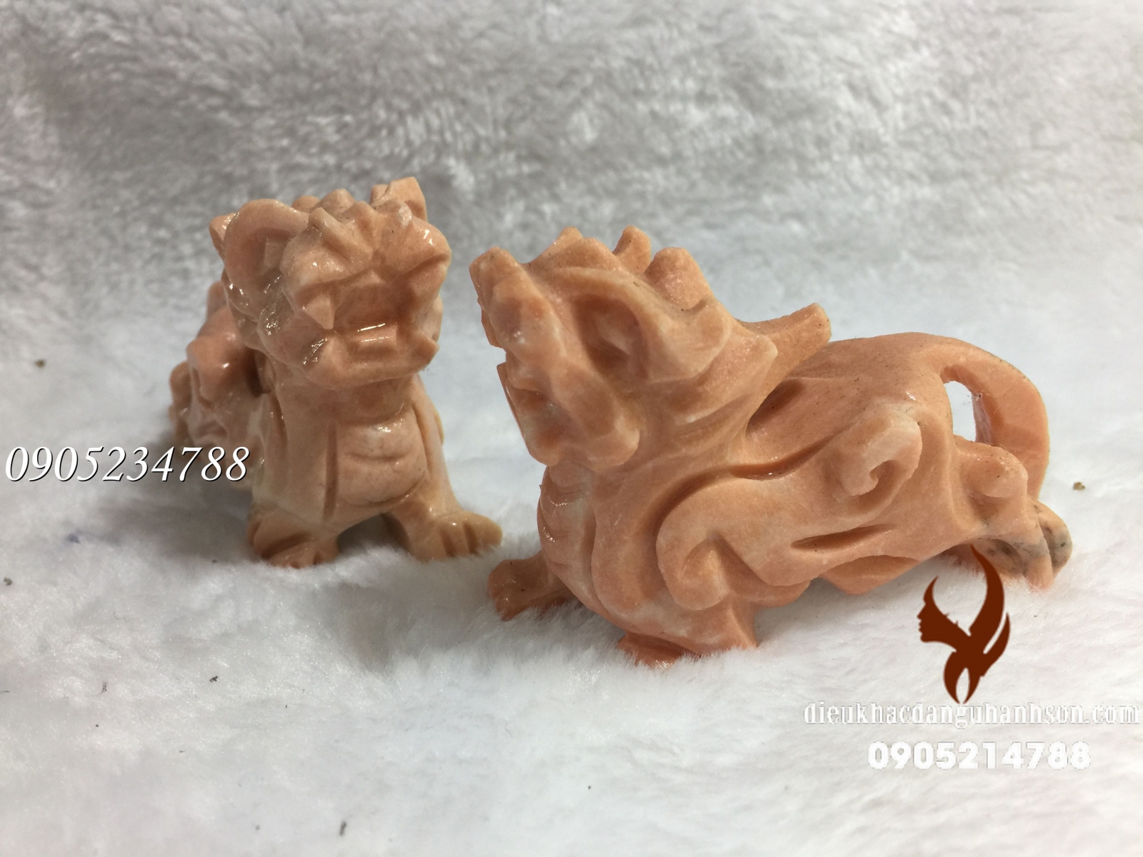 Tỳ hưu đá Vân gỗ VPTH07