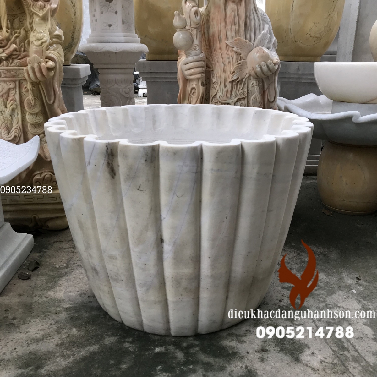 Chậu hoa đá non nước nguyên khối size từ 30 cm - 1m - 2m(Mã sản phẩm: LH04)