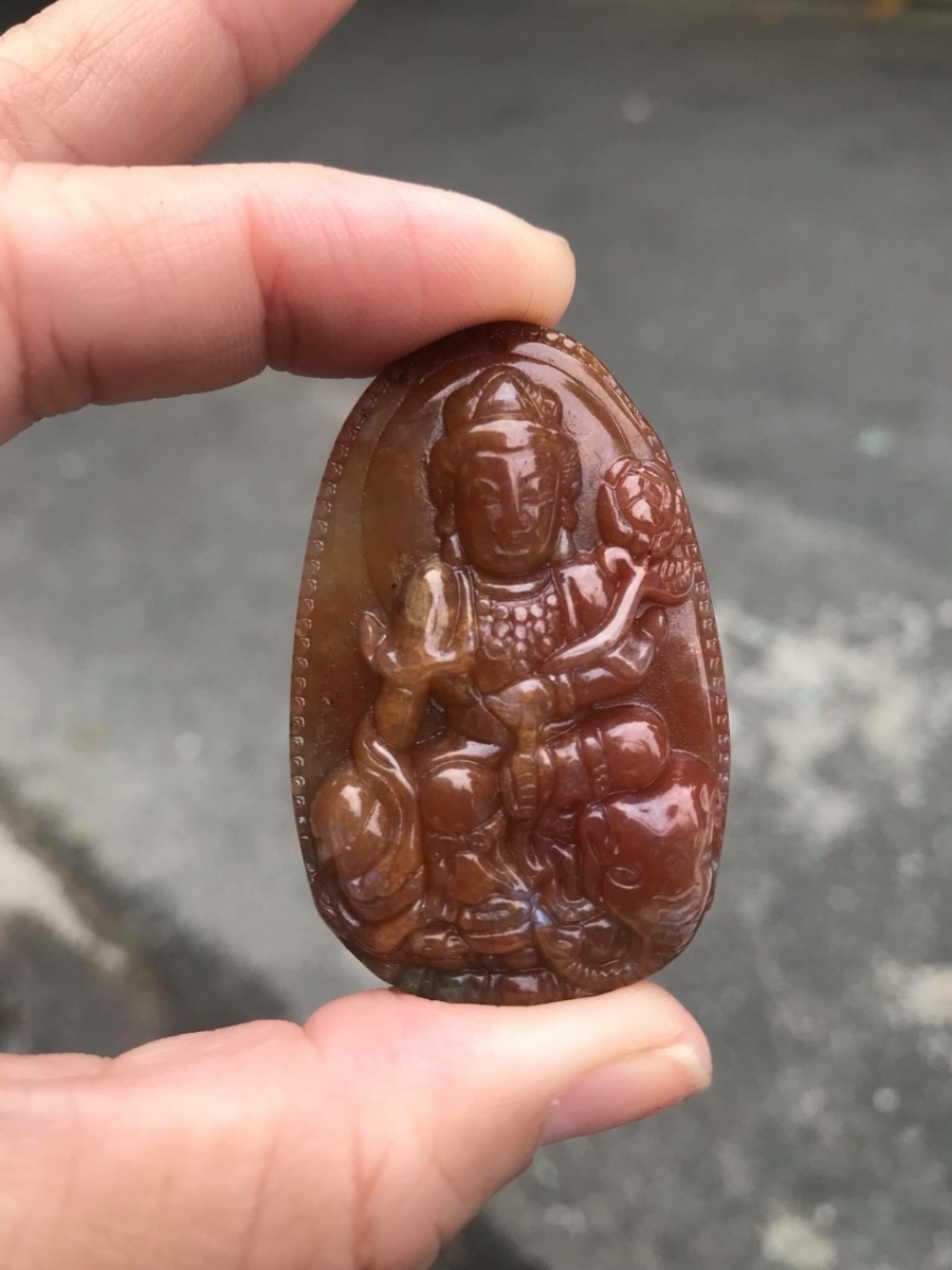 Mặt dây chuyền phật hộ mệnh Phổ hiền bồ tát cho tuổi Thìn và Tỵ (Mã sản phẩm: PBM71)