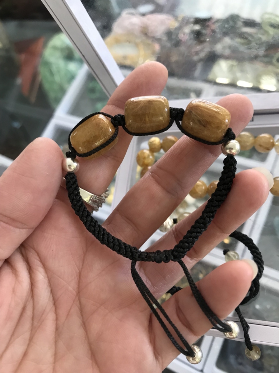 Vòng tay lu thống thạch anh tóc vàng (Mã sản phẩm: VTPK13)