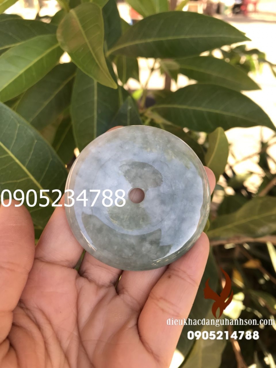 Mặt dây chuyền đồng điếu Ngọc cẩm thạch thiên nhiên (Mã sản phẩm: MDC19)