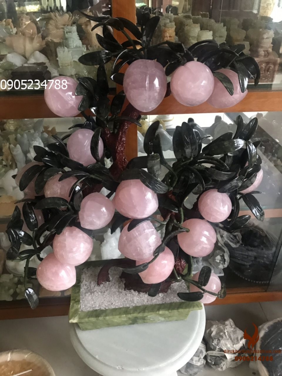  Cây đào thạch anh hồng 18 quả (Mã sản phẩm: CD02)
