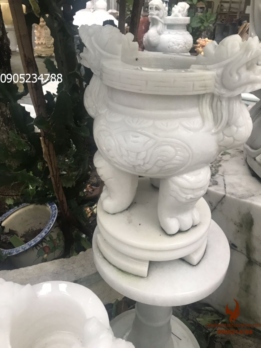 Lư hương Đá Ngọc Non Nước cao 70 cm (Mã sản phẩm: LH09)