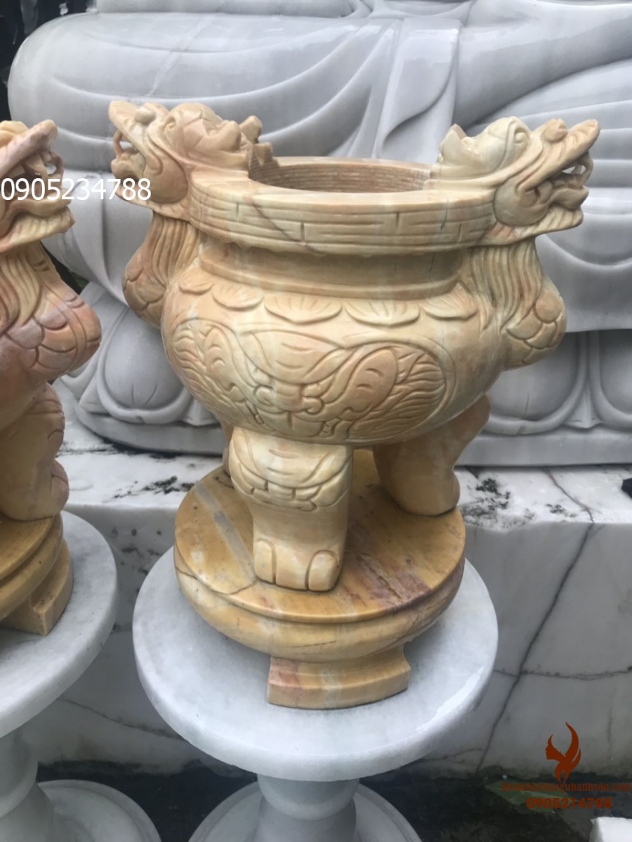 Lư hương Đá Ngọc Non Nước cao 60 cm (Mã sản phẩm: LH07)