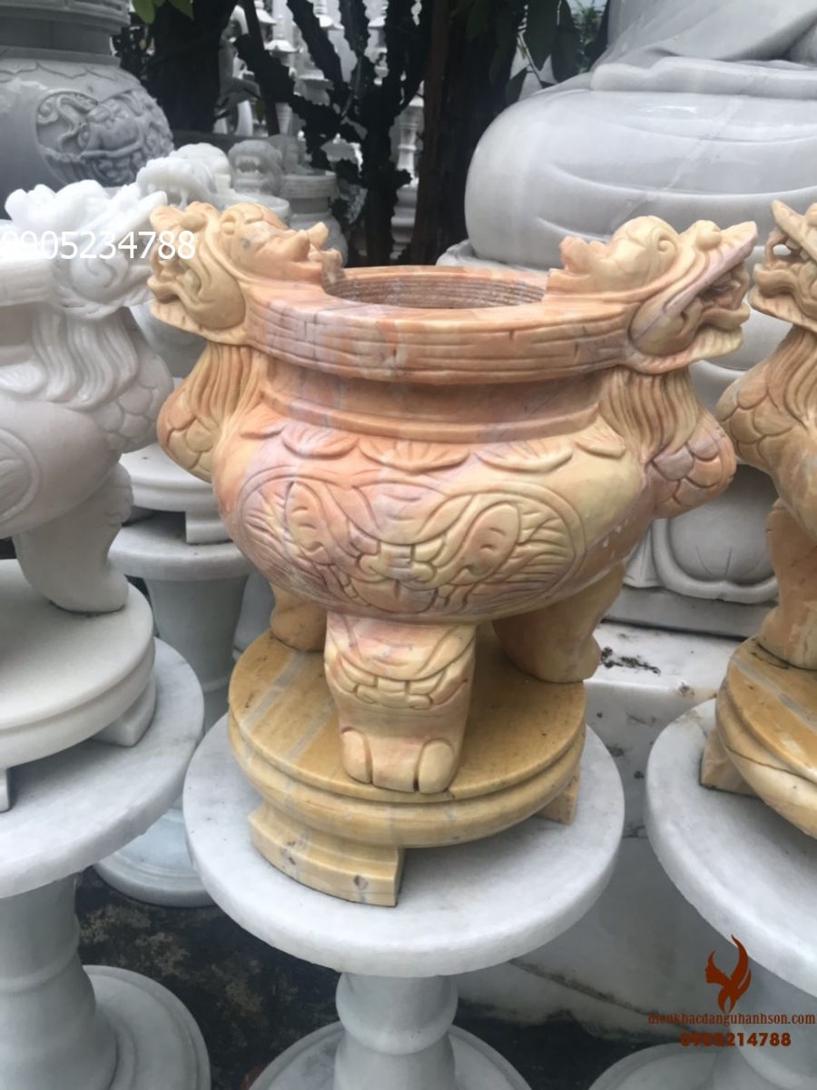 Lư hương Đá Ngọc Non Nước cao 60 cm (Mã sản phẩm: LH08)