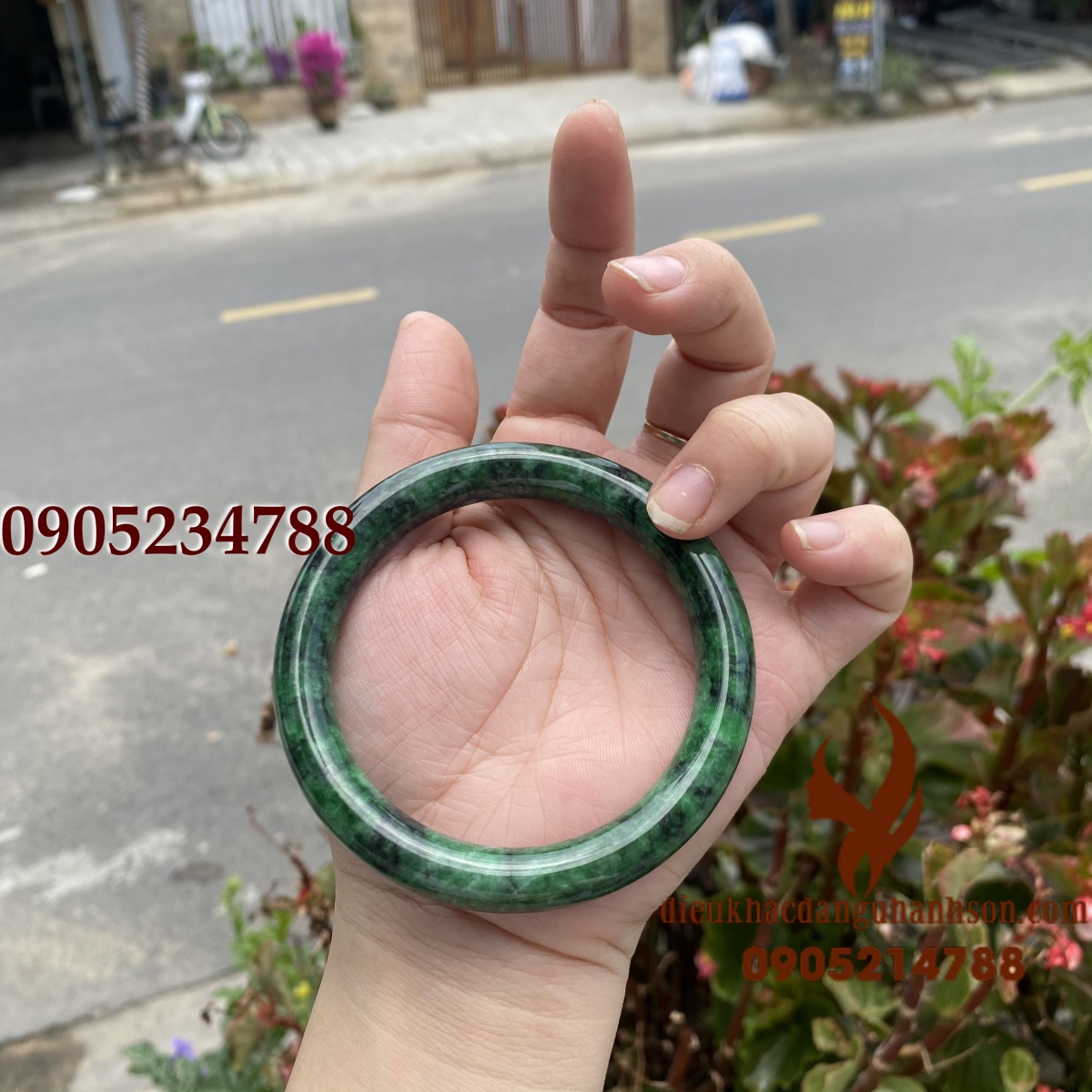 Vòng tay Ngọc cẩm thạch tự nhiên (Mã sản phẩm: VTBL38)