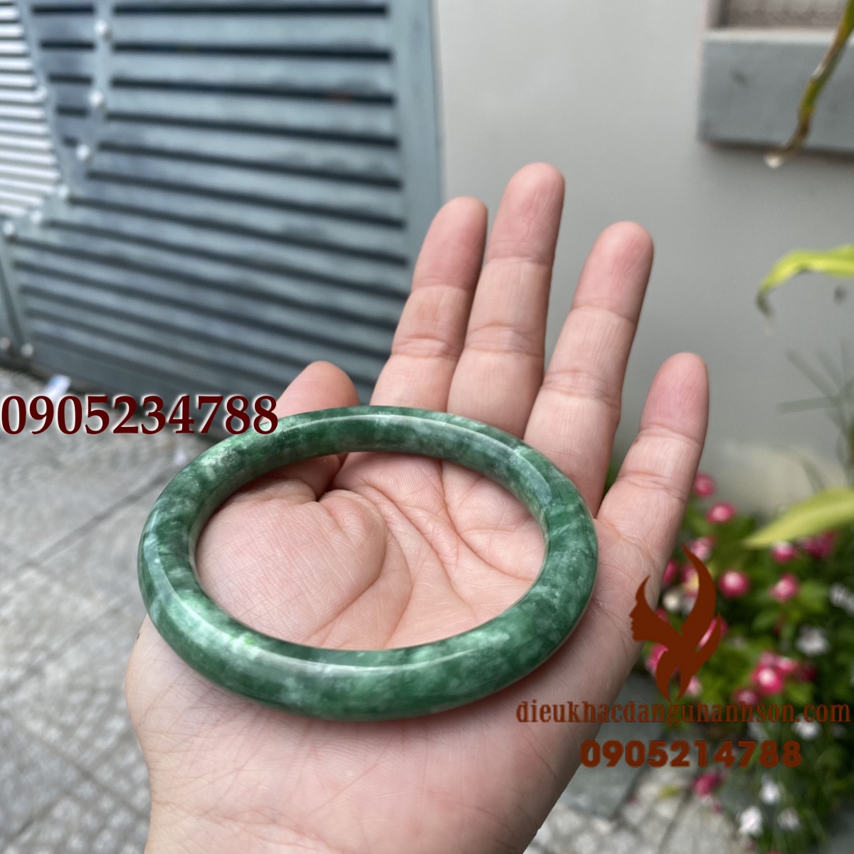 Vòng tay Ngọc cẩm thạch tự nhiên (Mã sản phẩm: VTBL39)