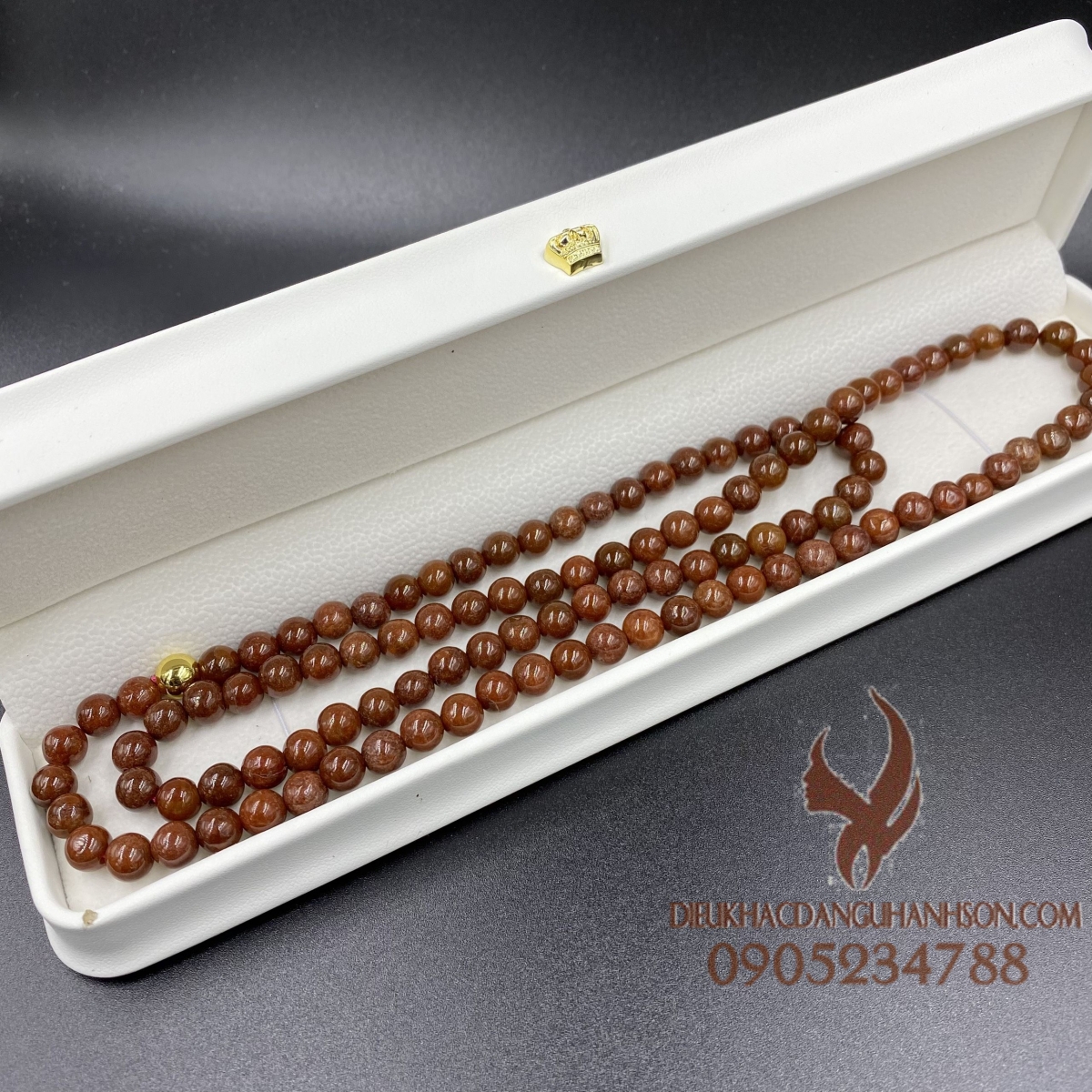 Chuỗi 108 hạt ngọc cẩm thạch huyết size 8 ly (Mã sản phẩm: CC04)