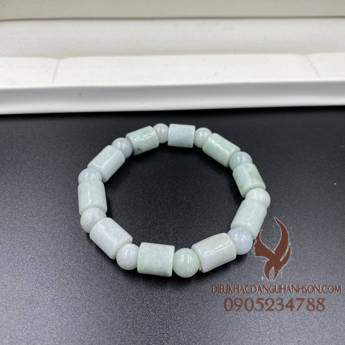 Vòng tay lu thống Ngọc cẩm thạch thiên nhiên (Mã sản phẩm: VT46)