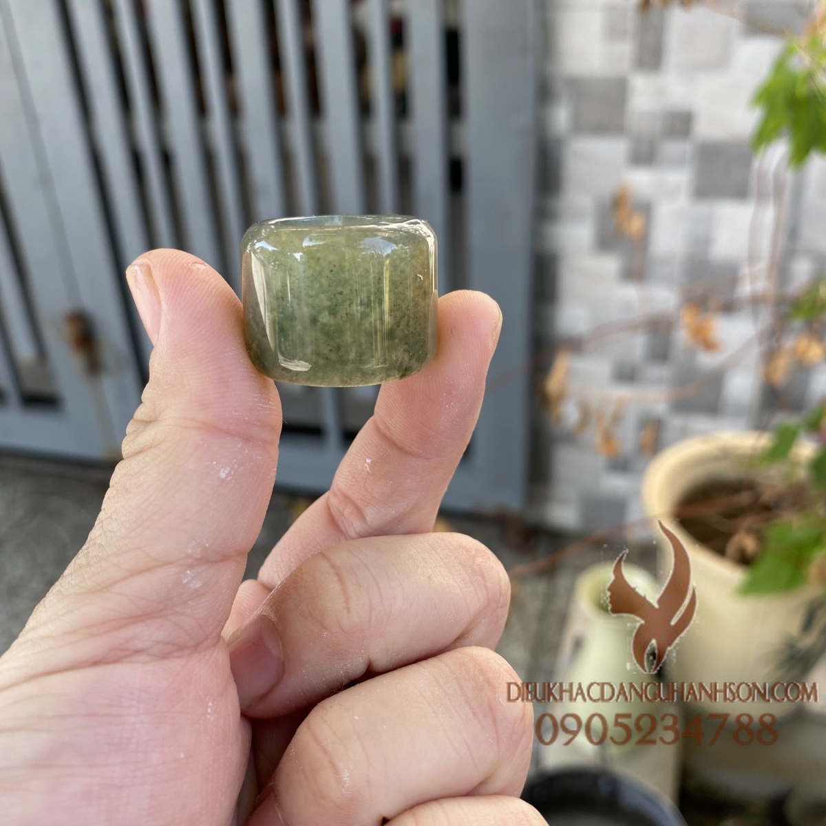 Nhẫn càng long ngọc băng tảo thiên nhiên (Mã sản phẩm: ND07)