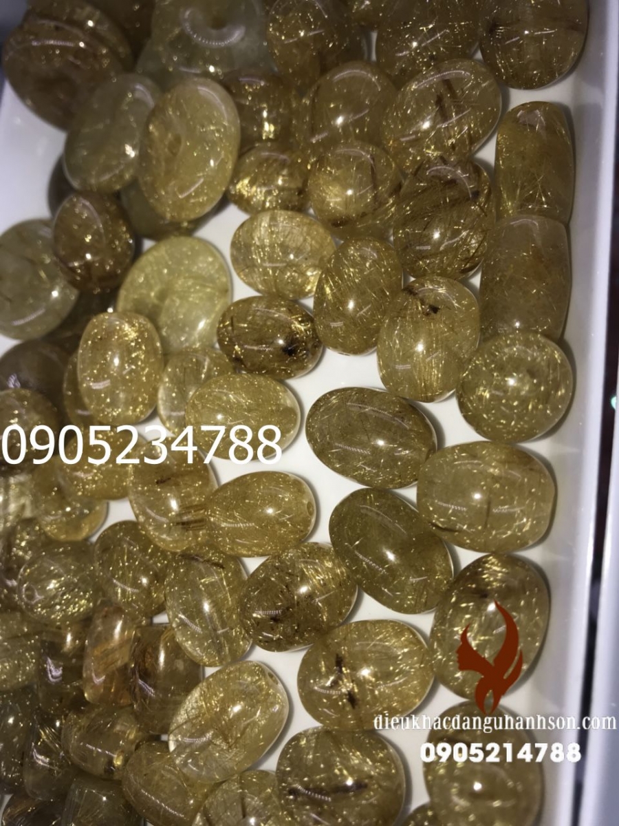 Lu Thống đá thạch anh tóc vàng tự nhiên (Mã sản phẩm: LT02)