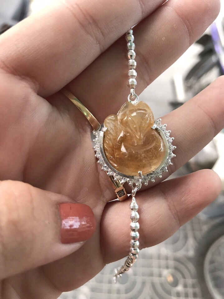Vòng tay hồ ly đá thạch anh tự nhiên VTHL10