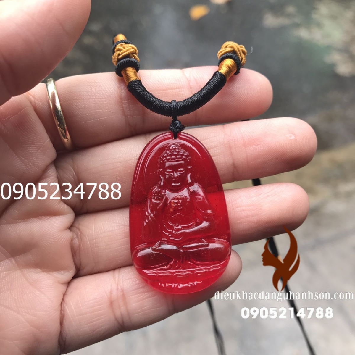 Mặt Dây Chuyền Phật A Di Đà  (Tuổi Tuất, Hợi) PBM22