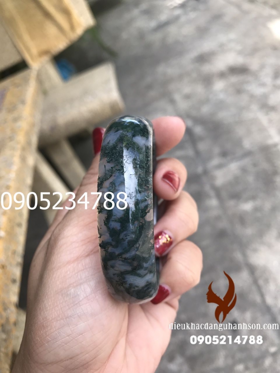 Vòng tay Thạch anh ưu linh, thạch anh rêu VTBL19