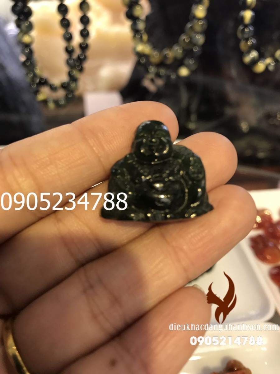 Phật di lăc đá Ngọc bích Nephrite tự nhiên DL70