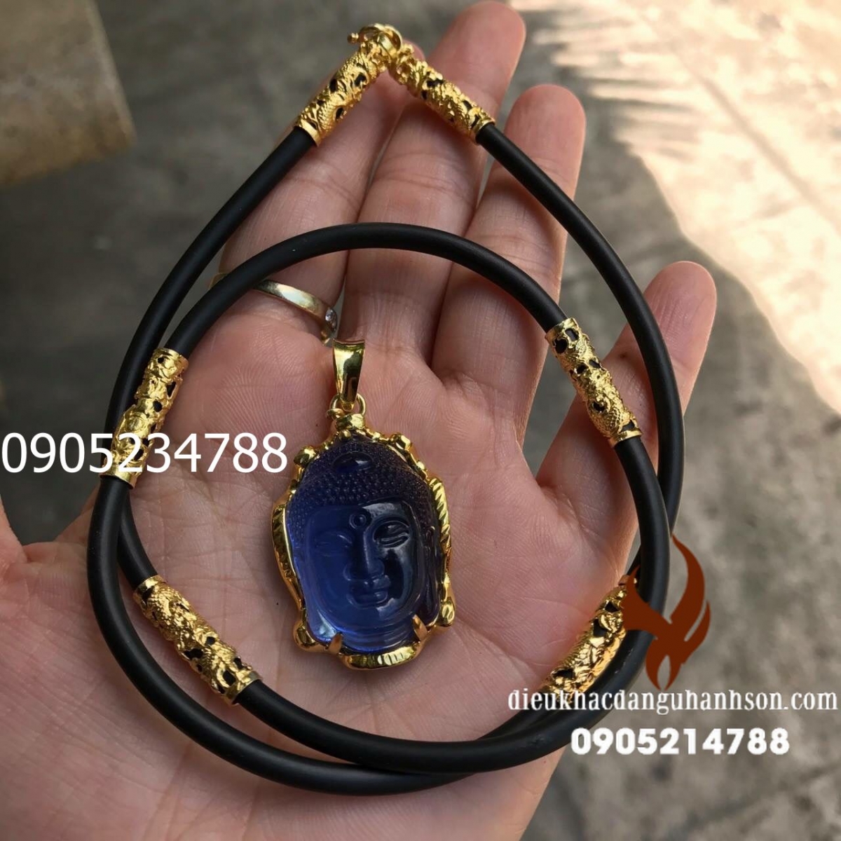 Mặt phật a di đà ốp vàng tây 10k ADD50