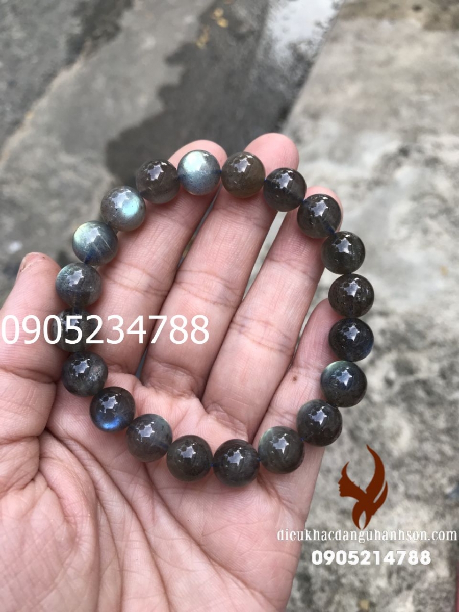 Vòng Tay Đá Xà cừ Labradorite size 10 ly VT16