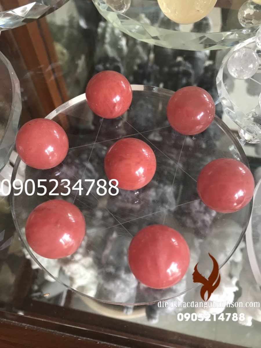 Đĩa thất tinh, thất tinh trận đồ ph0ong thủy đá thạch anh tự nhiên đường kính dĩa 11cm  TT07